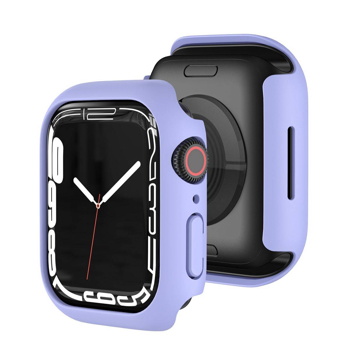 Für Apple Watch Serie 9 8 7 45mm Schock TPU Silikon Hülle Cover Lila