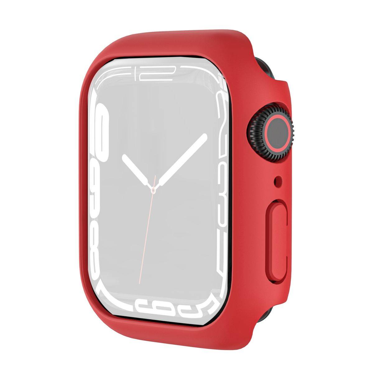 Für Apple Watch Serie 9 8 7 45mm Schock TPU Silikon Hülle Cover Rot