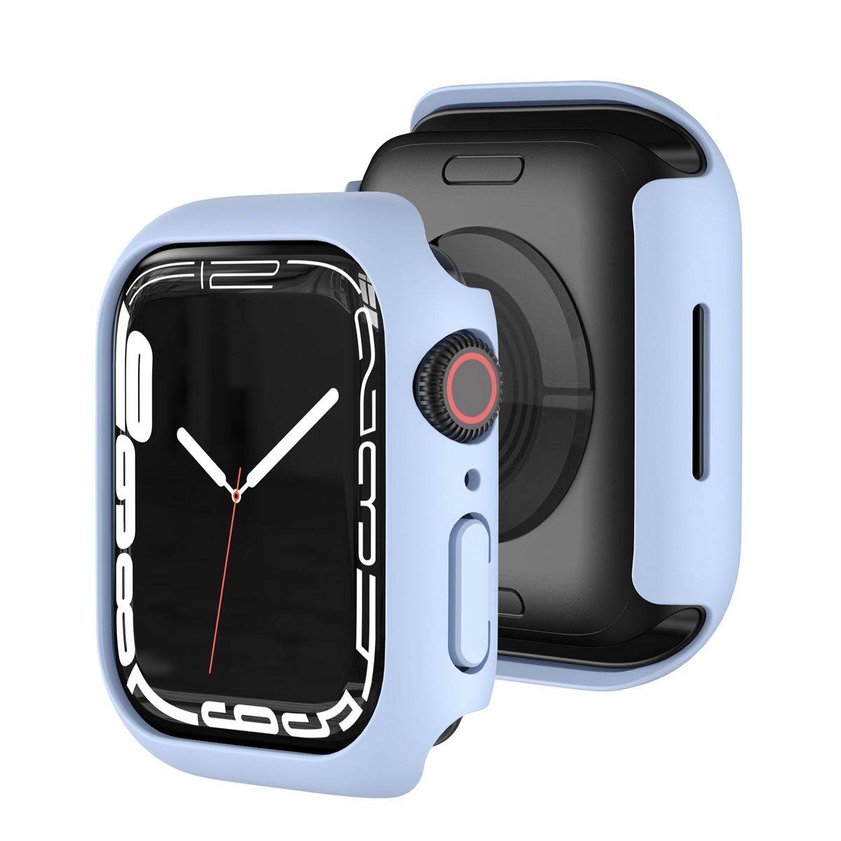 Für Apple Watch Serie 9 8 7 45mm Schock TPU Silikon Hülle Hell Blau