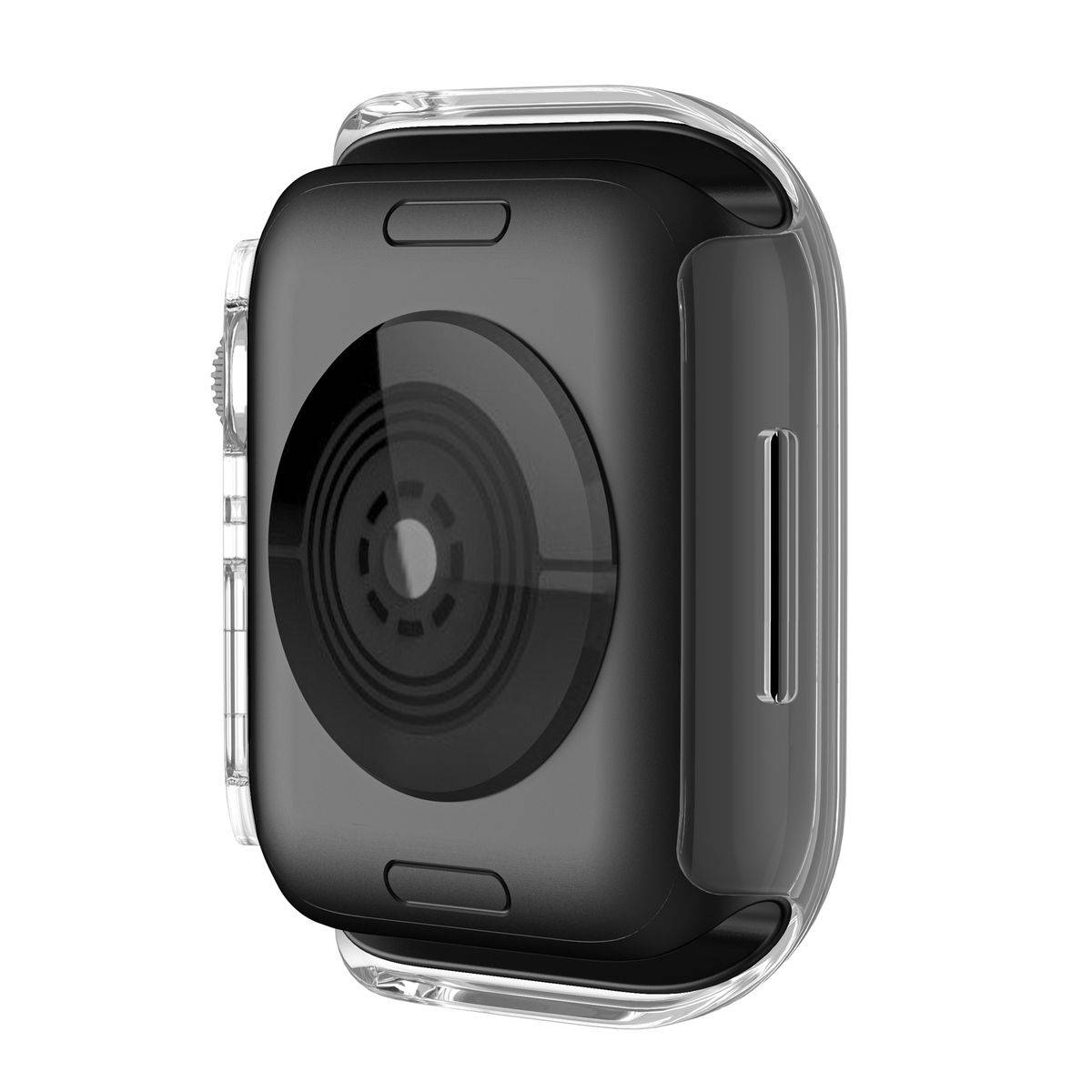 Für Apple Watch Serie 9 8 7 45mm Schock TPU Silikon Hülle Transparent