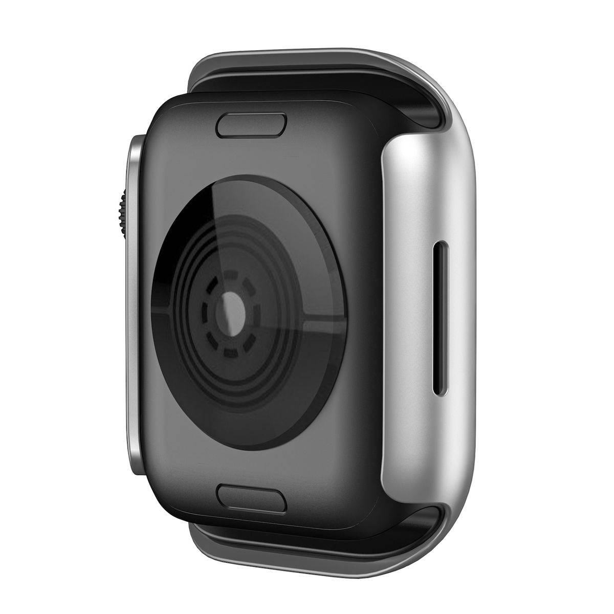 Für Apple Watch Serie 9 8 7 41mm Schock TPU Silikon Hülle Cover Silber