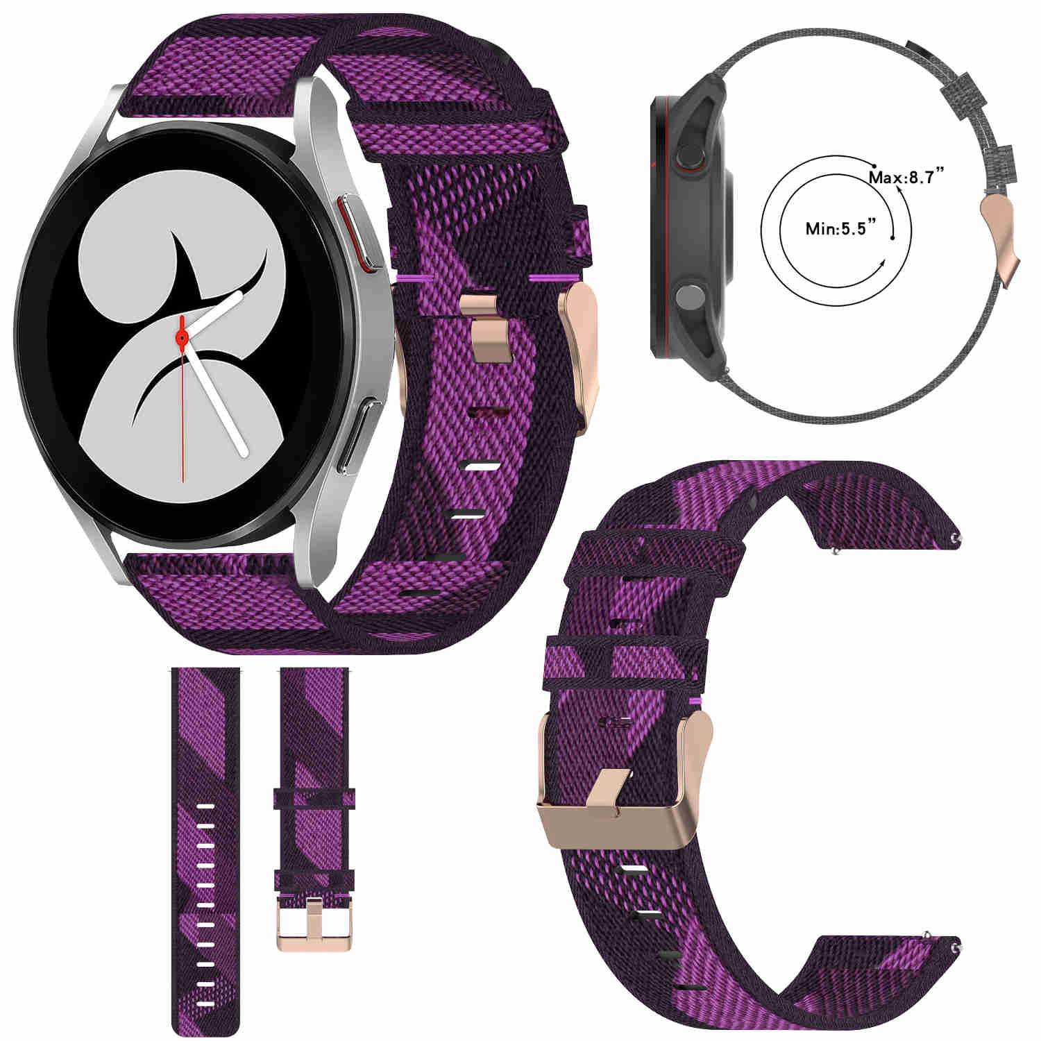 Für Samsung Galaxy Watch FE 6 5 4 Normal Pro Classic Nylon Arm Band