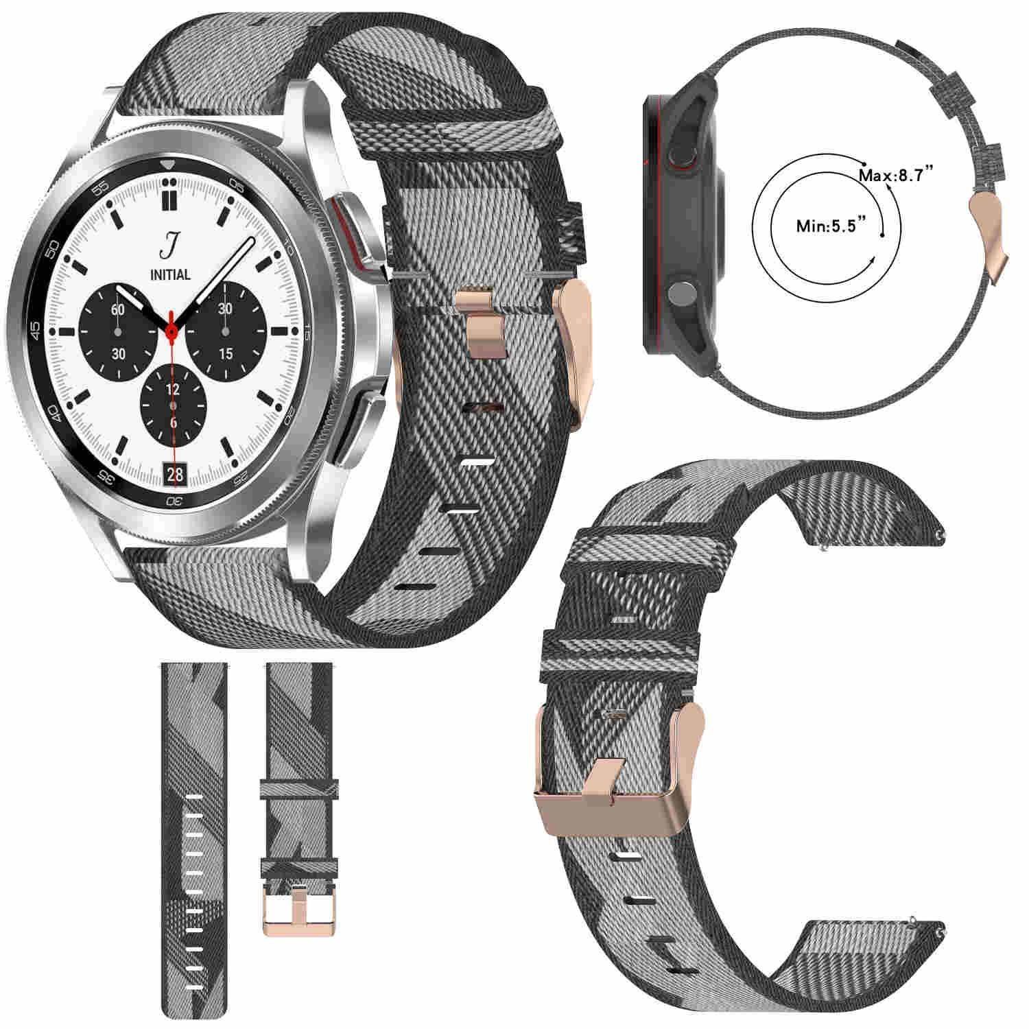 Für Samsung Galaxy Watch FE 6 5 4 Normal Pro Classic Nylon Arm Band