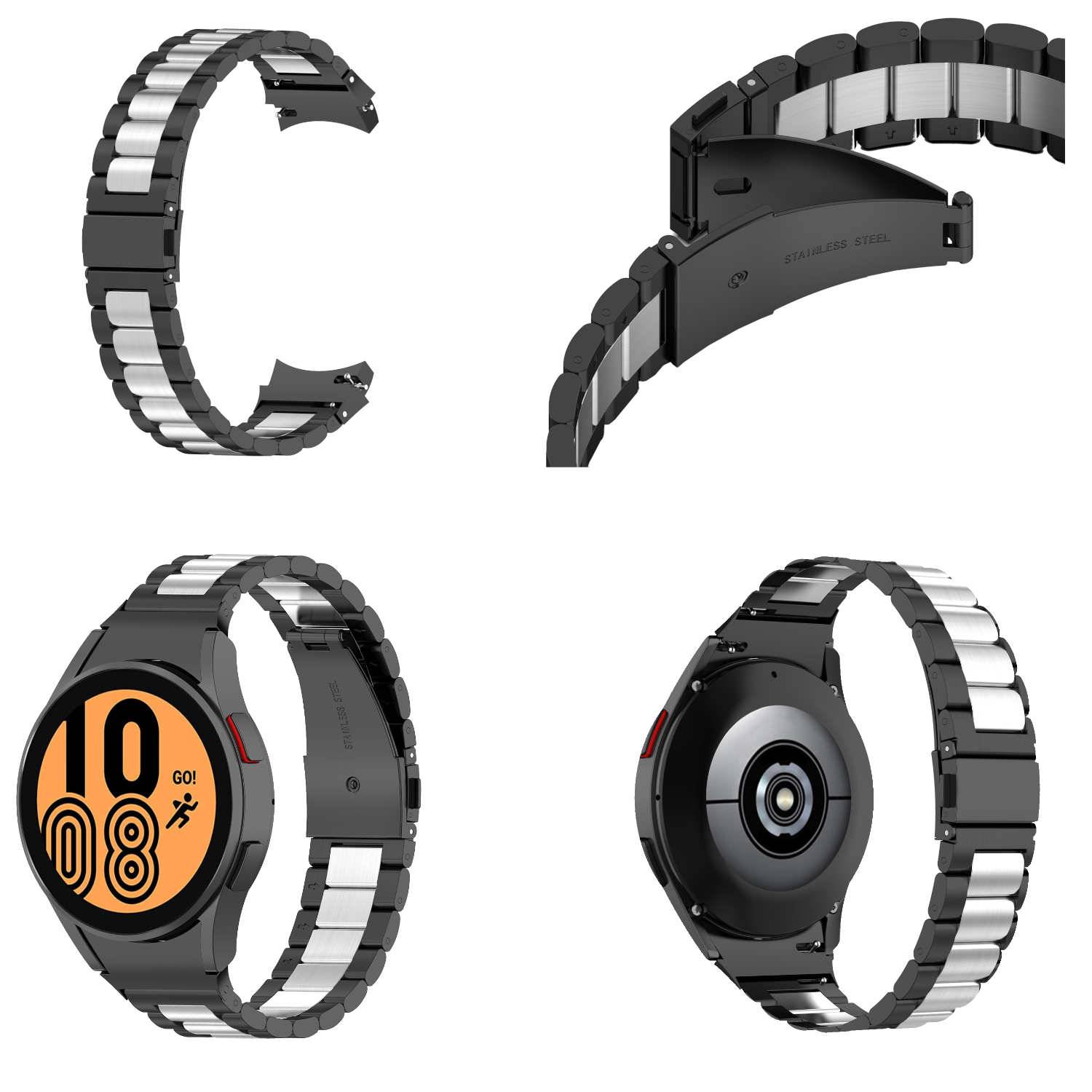 Für Samsung Galaxy Watch FE 6 5 4 Normal Pro Classic Edelstahl Armband