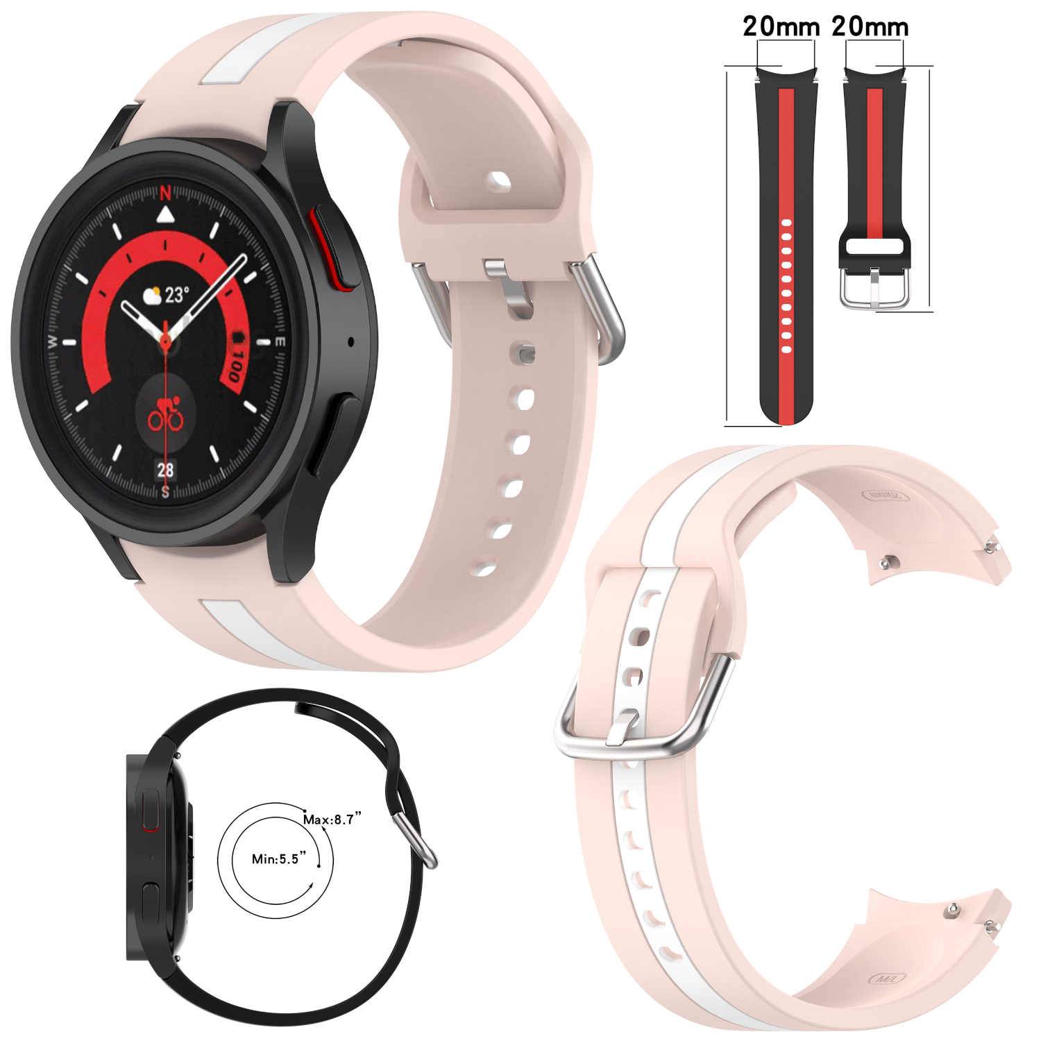 Für Samsung Galaxy Watch FE 6 5 4 Normal Pro Classic Silikon Armband