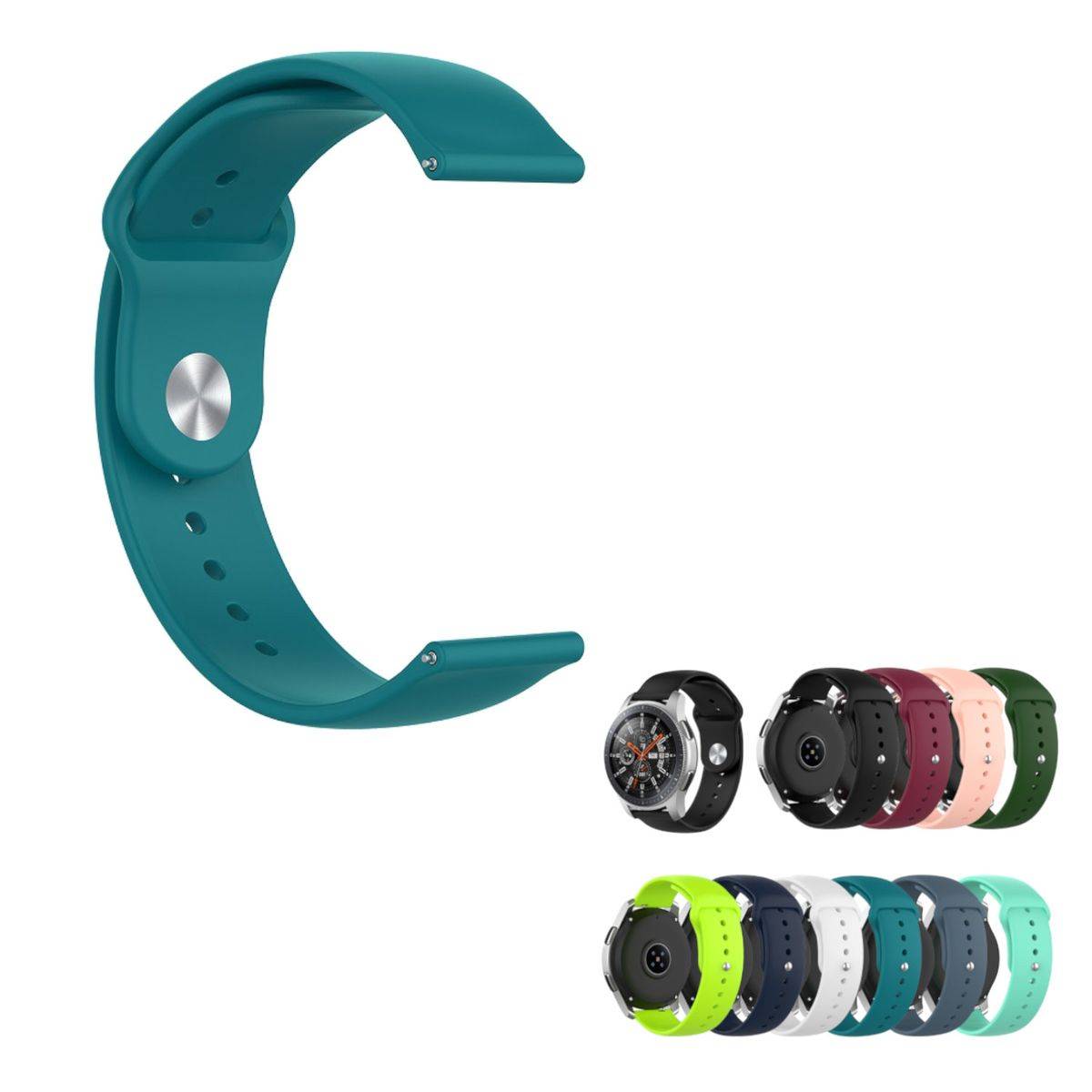 Für HONOR Magic Watch 2 46mm Uhr Kunststoff / Silikon Armband Ersatz Arm Band Grün
