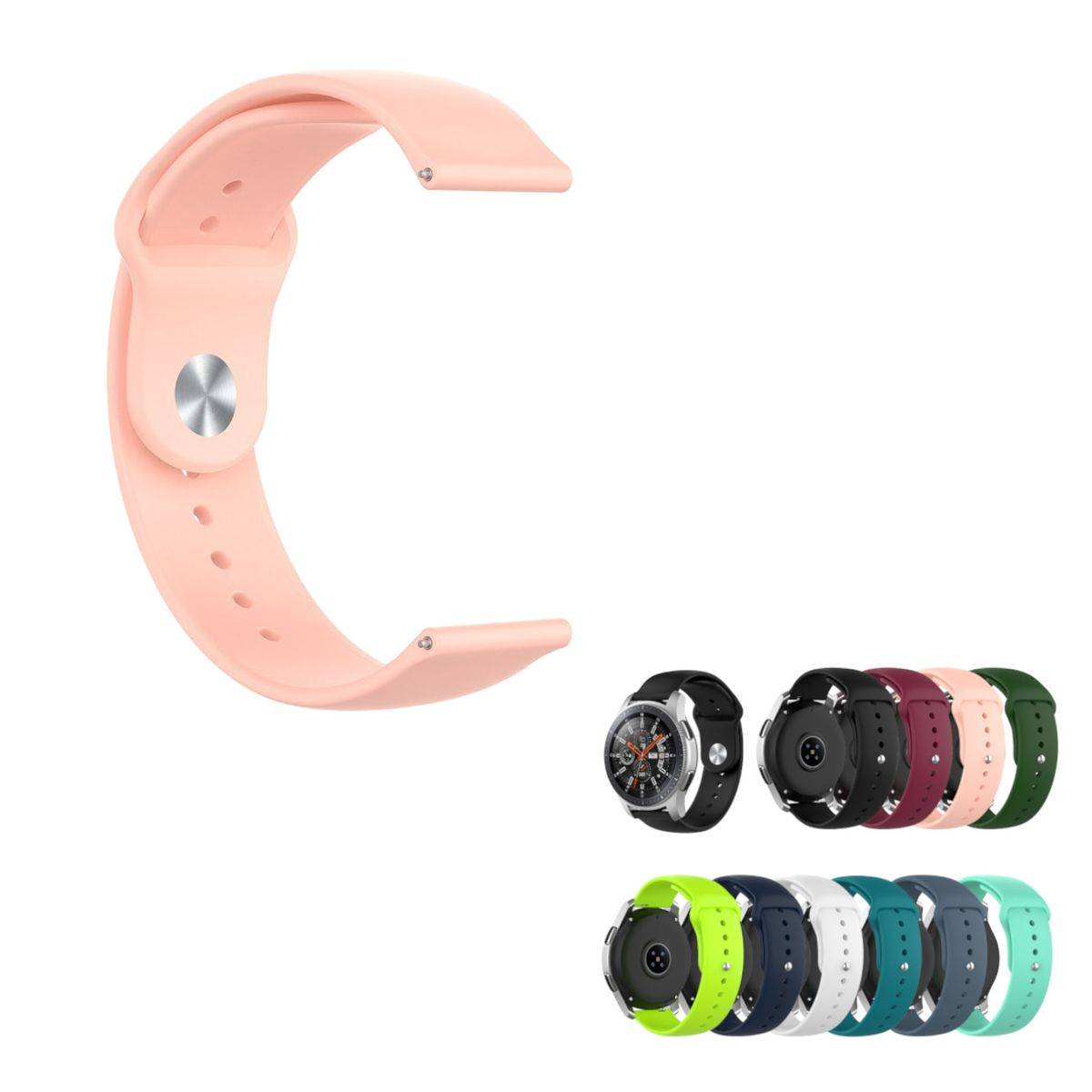 Für HONOR Magic Watch 2 46mm Uhr Kunststoff / Silikon Armband Ersatz Arm Band Rosa