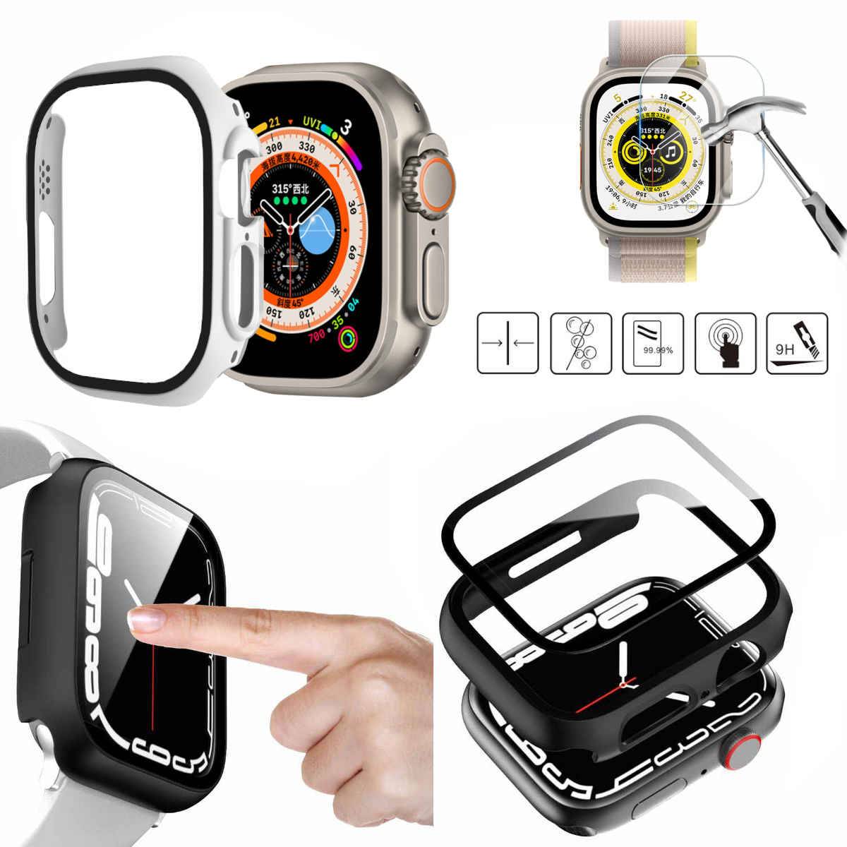 Für Apple Watch Ultra 1 + 2 49mm Watch Hülle Cover Case + H9 Hart Glas