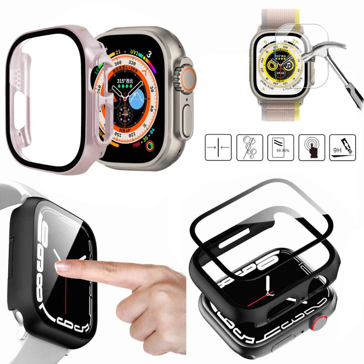 Für Apple Watch Ultra 1 + 2 49mm Watch Hülle Cover Case + H9 Hart Glas