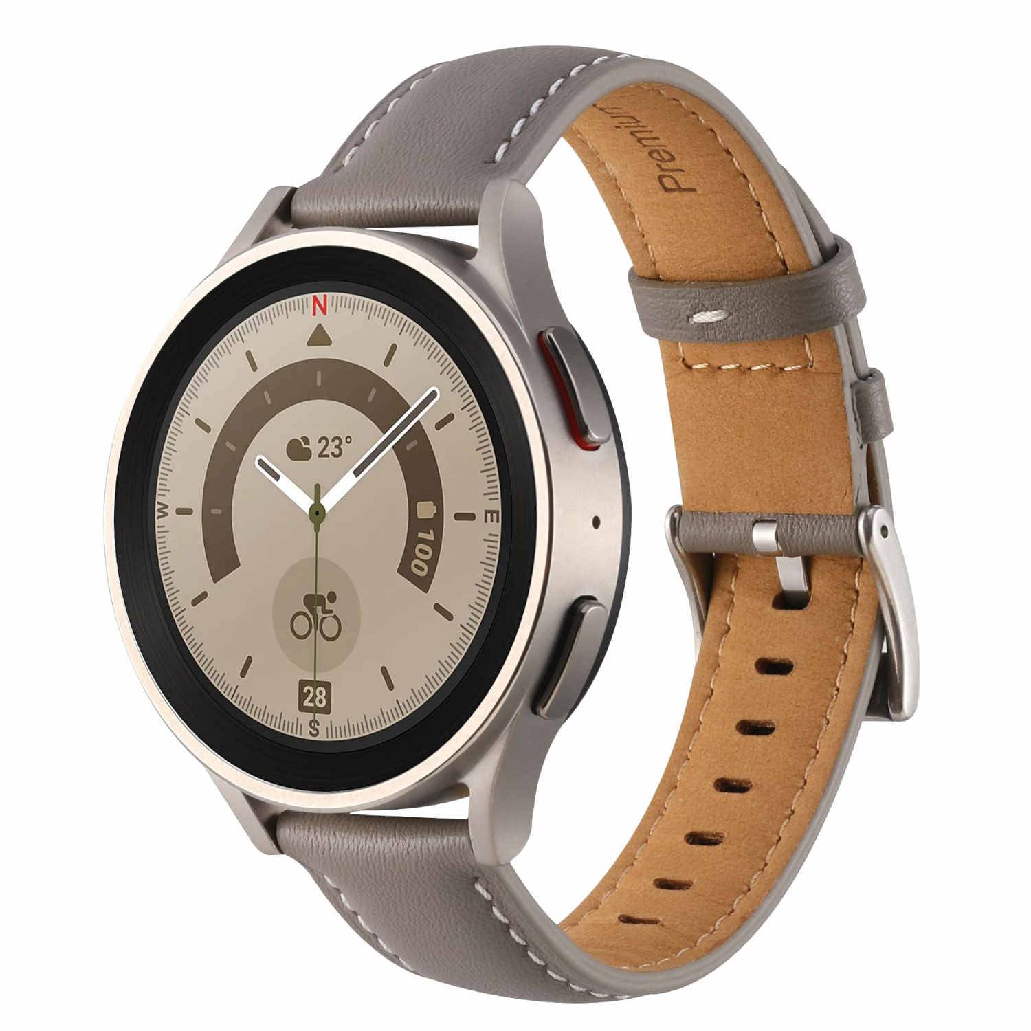 Für Samsung Galaxy Watch FE 6 5 4 Normal Pro Classic Leder Armband
