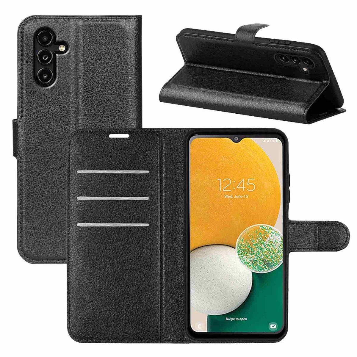 Für Samsung Galaxy A14 5G / 4G Handy Tasche Wallet Premium Schutz Hülle Case Cover Etuis Neu Zubehör Schwarz