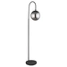 Stehlampe Stehleuchte schwarz Wohnzimmerleuchte stehend Bogenlampe mit Schalter, rauchiges Glas, 1x E27, LxBxH 39 x 25 x 150 cm Stehlampe Stehleuchte schwarz Wohnzimmerleuchte stehend Bogenlampe mit Schalter, rauchiges Glas, 1x E27, LxBxH 39 x 25 x 150 cm