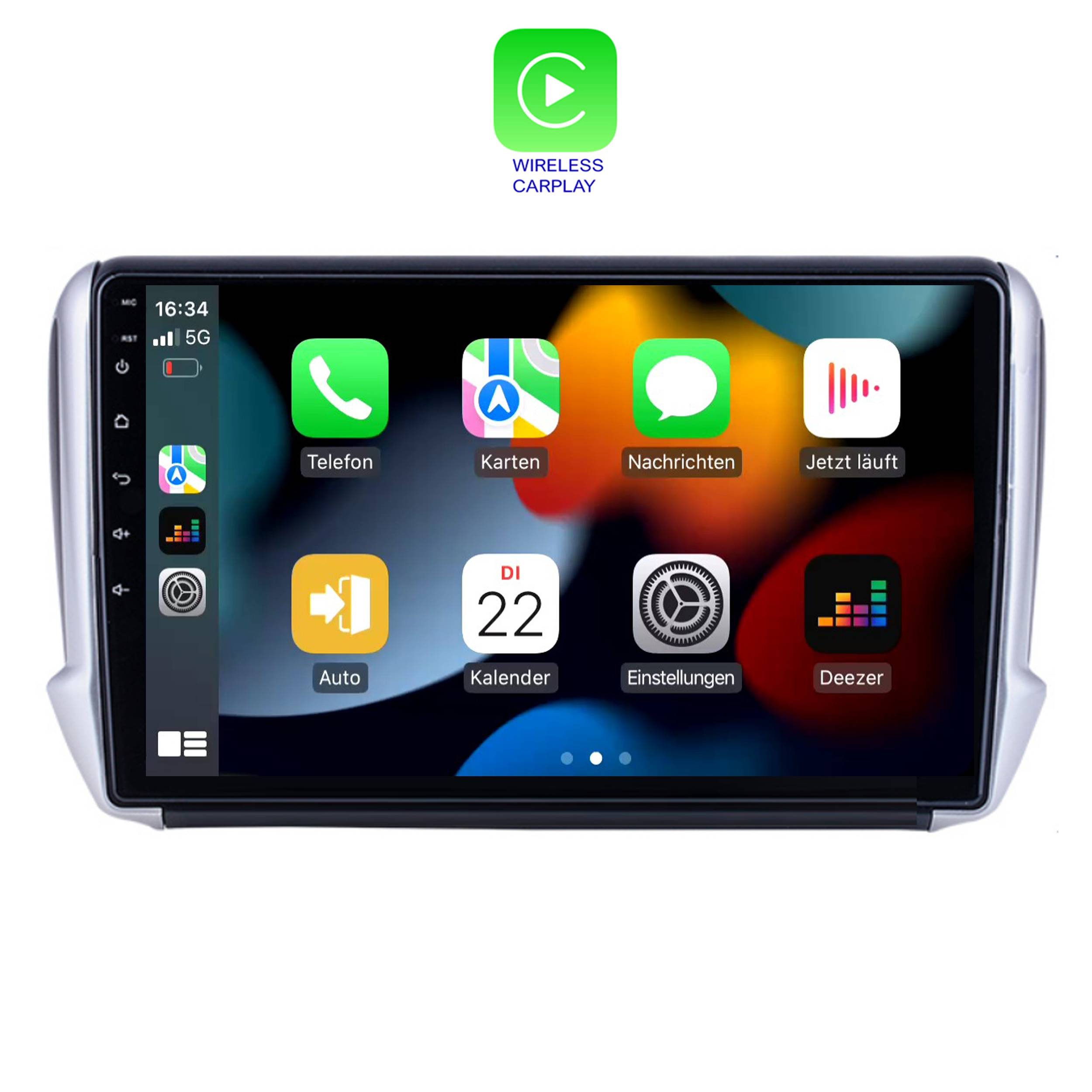 Für Peugeot 208 10" Touchscreen Android Autoradio GPS Navigation USB CarPlay