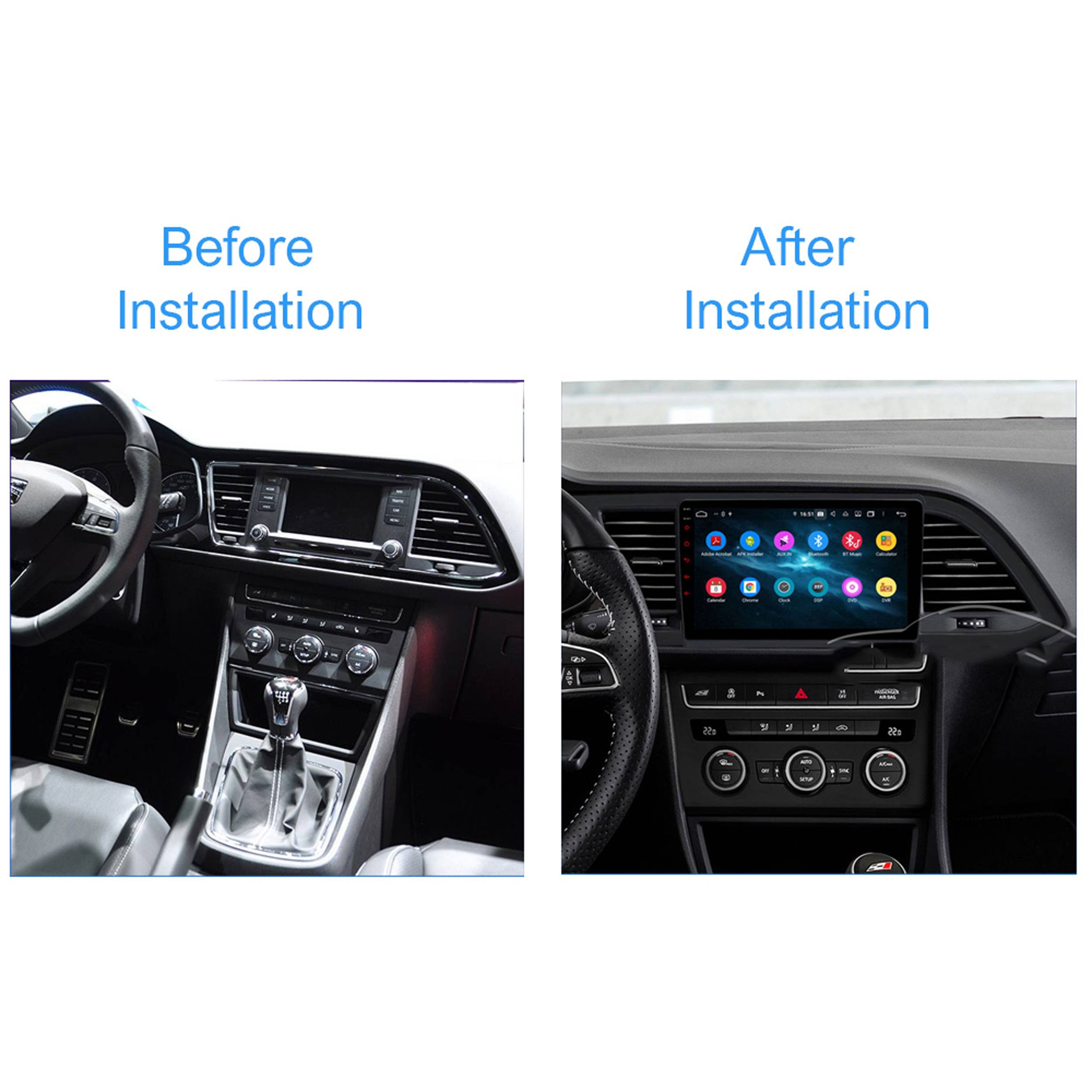 Für Seat Leon III 3 5F 9" Touchscreen Android Autoradio GPS Navigation CarPlay