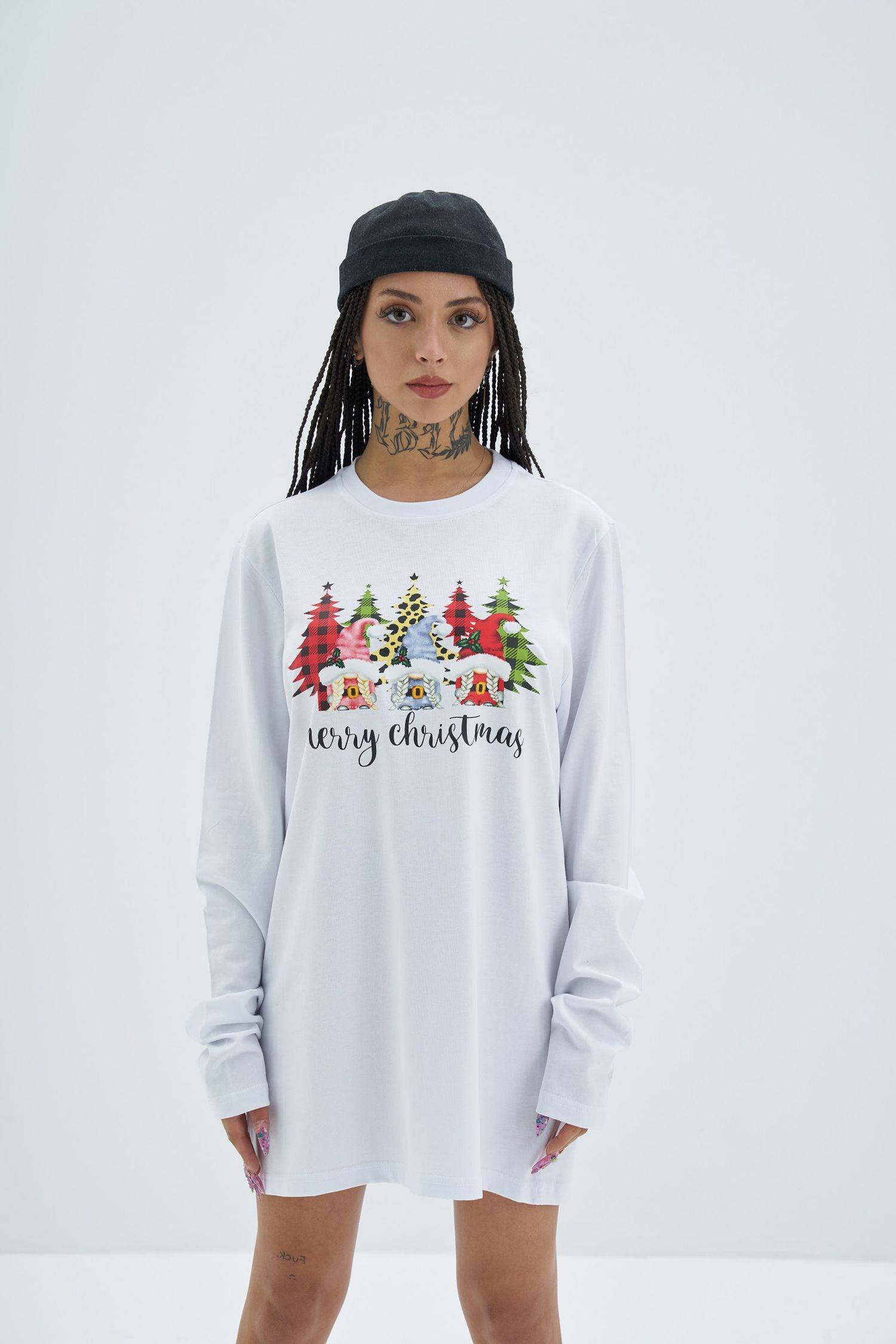 Ossy Homer 100% Cotton Baumwolle Oversize Sweatshirt Sweater Shirt Unisex weiß S Motiv-4