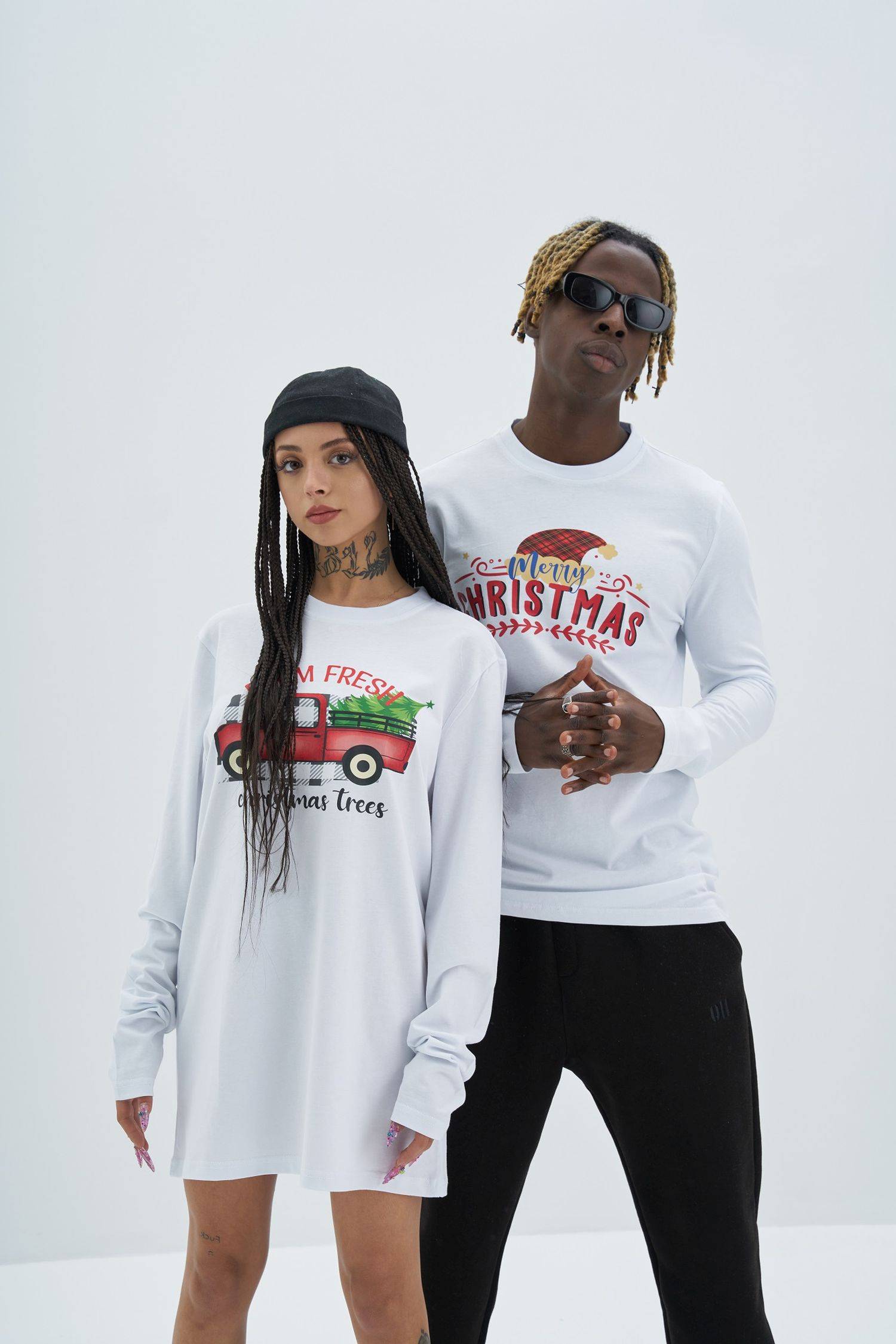 Ossy Homer 100% Cotton Baumwolle Oversize Sweatshirt Sweater Shirt Unisex weiß L Motiv-2