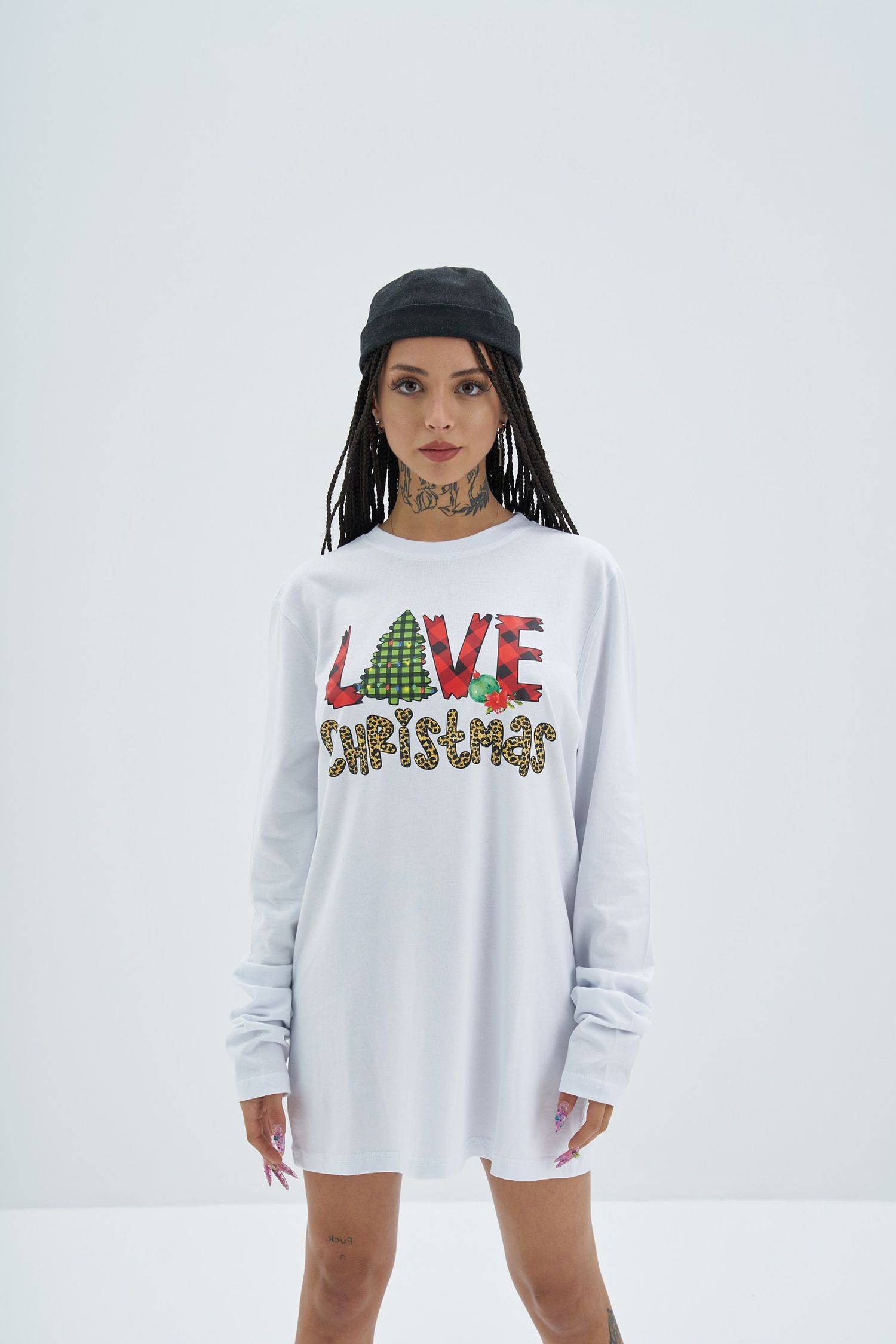 Ossy Homer 100% Cotton Baumwolle Oversize Sweatshirt Sweater Shirt Unisex weiß XL Motiv-3