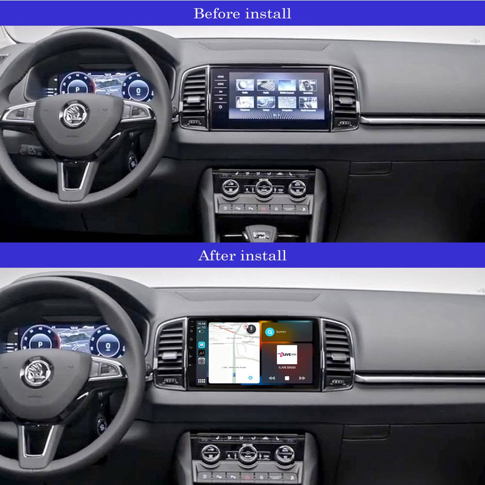 Für Skoda Karoq Kodiaq 10" Touchscreen Android Autoradio GPS Navigation CarPlay