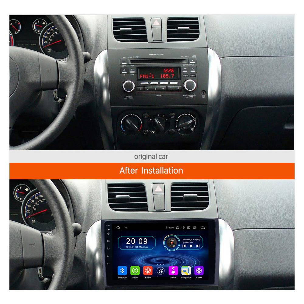 Für Suzuki SX4 Fiat Sedici 9" Touchscreen Android Autoradio GPS Navi CarPlay