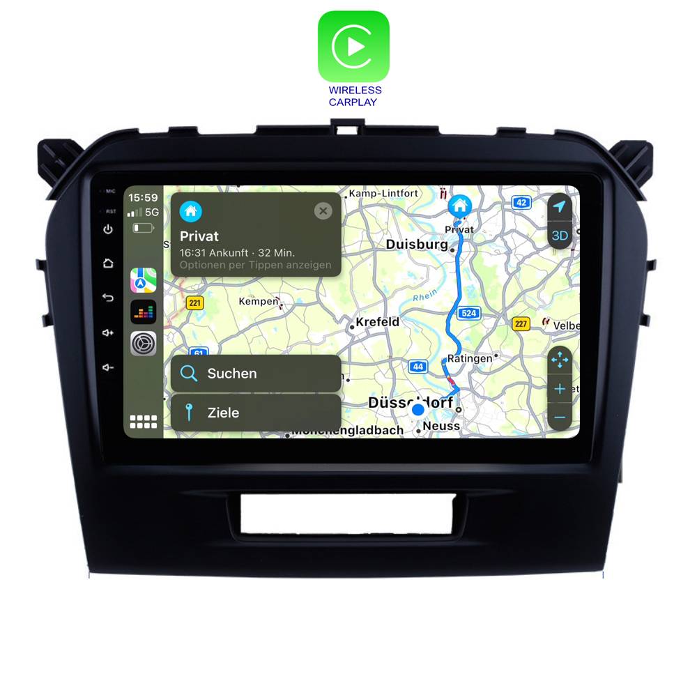 Für Suzuki Vitara 9"Touchscreen Android Autoradio GPS Navi CarPlay AndroidAuto
