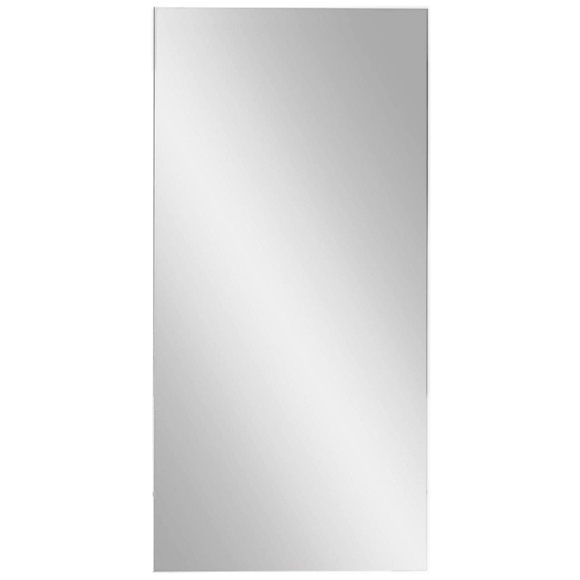 kalb I Klassik Spiegel 80x40 cm platingrau mit Wandhalterung Wandspiegel Badspiegel