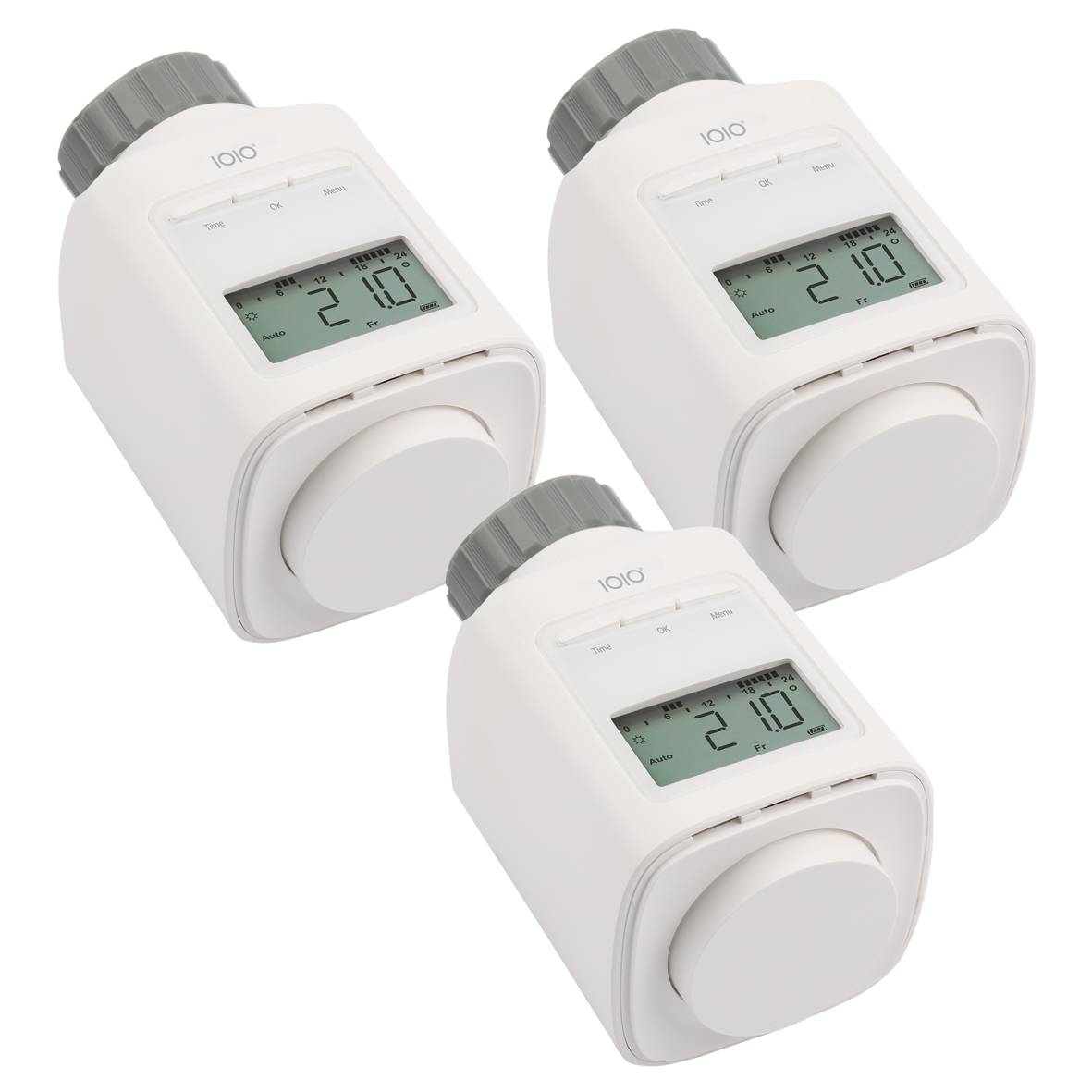 3 Stück IOIO HT 2000 Elektronischer Thermostat Heizkörperthermostat spart bis 30% Heizkosten