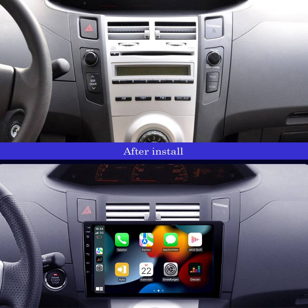 Für Toyota Yaris Vitz Platz 9" Touchscreen Android Autoradio GPS Navi CarPlay