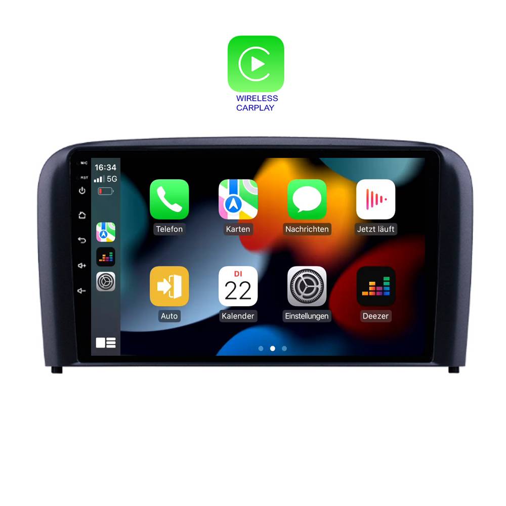 Für Volvo S80 98-06 9" Touchscreen Android Autoradio Bluetooth GPS Navi CarPlay