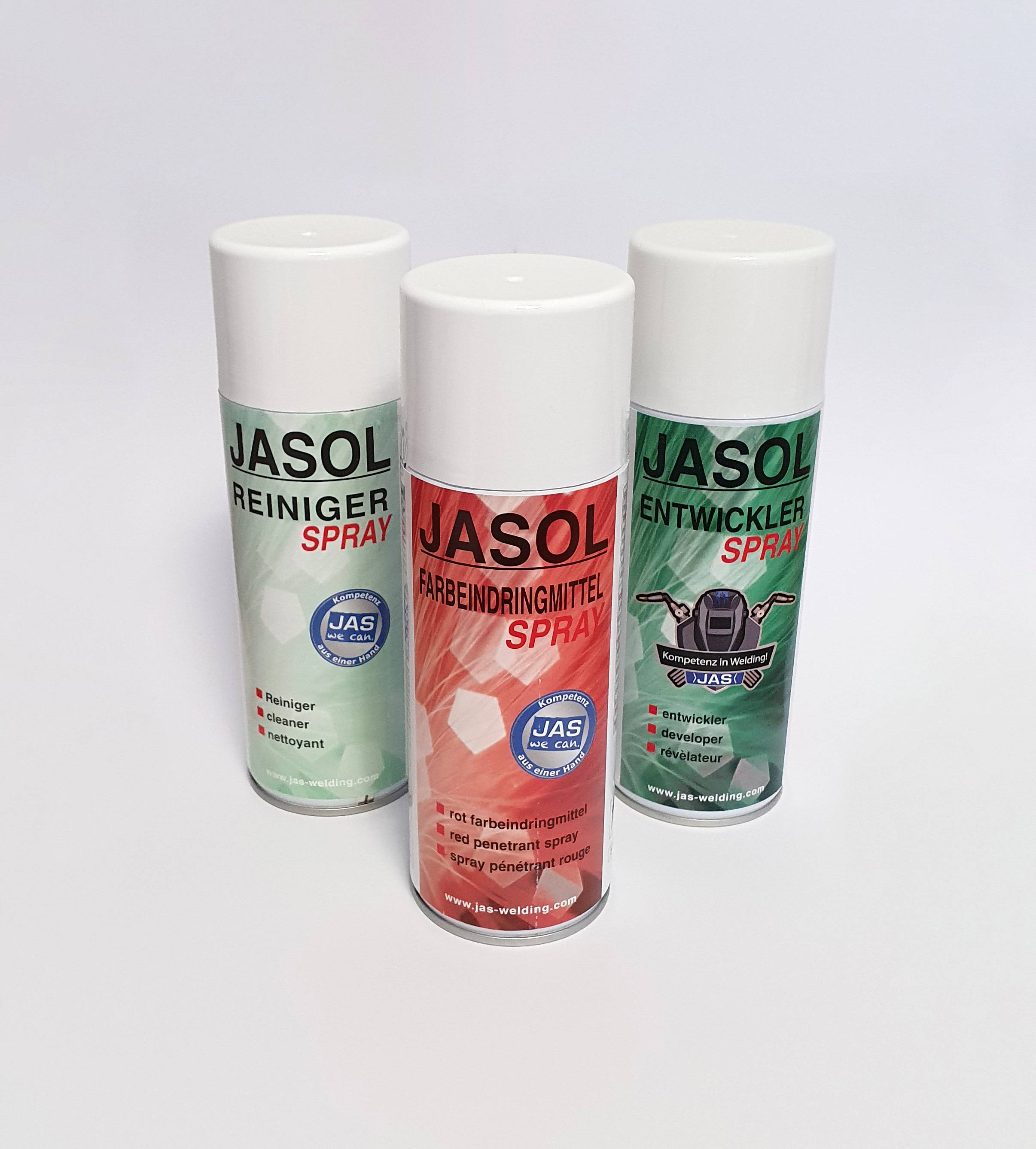 Metall-Prüfspray-Set, Reiniger, Eindringmittel, Entwickler, Jasol