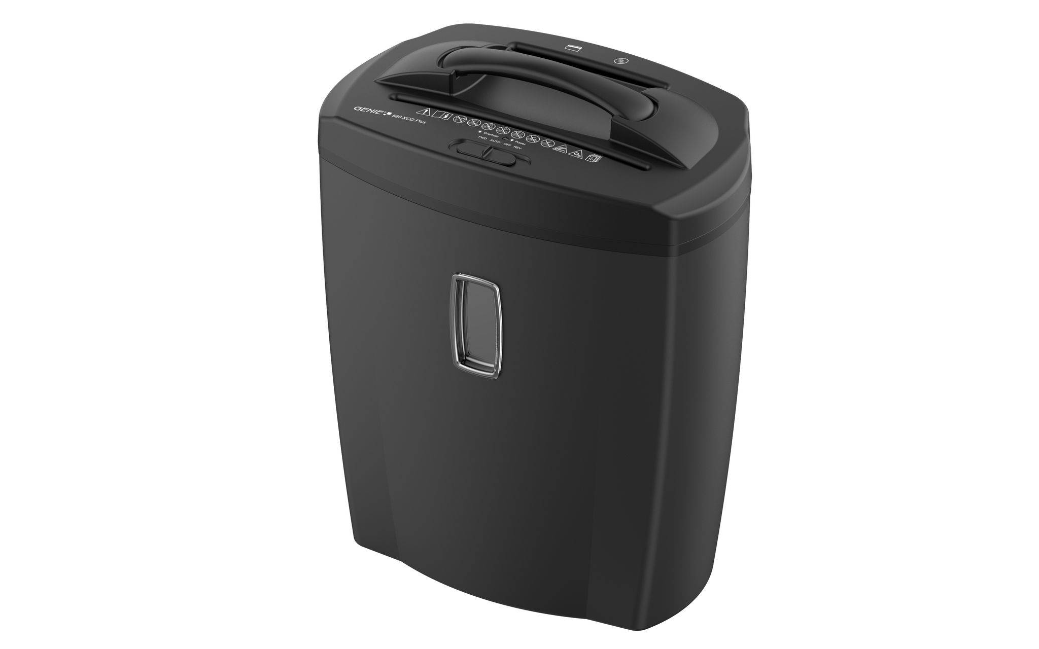 GENIE 580 Aktenvernichter 10 Blatt Partikelschnitt und CD Vernichtung schwarz