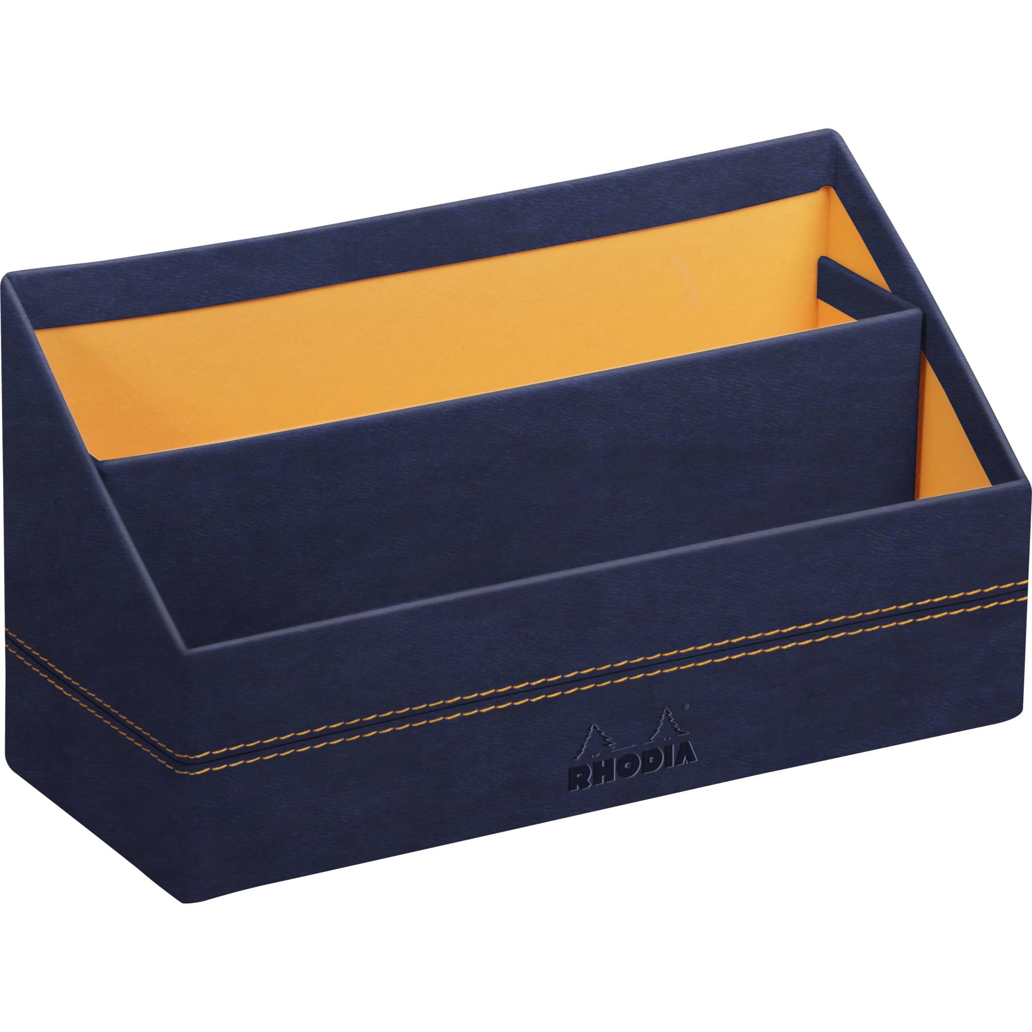 Rhodia Rhodiarama Briefständer Kunstleder, 25x10x14 cm Mitternachtsblau 194612C