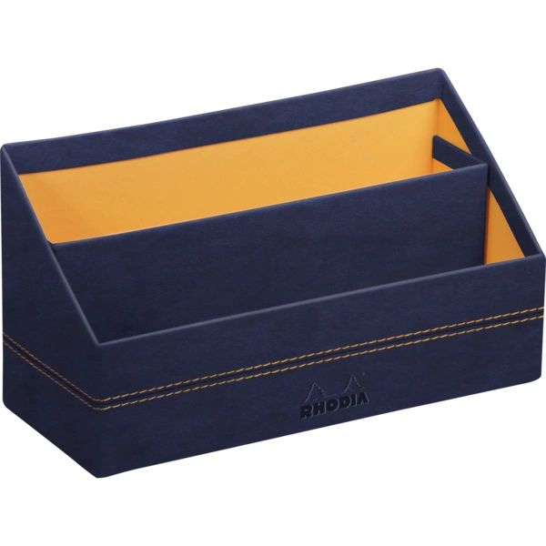 Rhodia Rhodiarama Briefständer Kunstleder, 25x10x14 cm Mitternachtsblau 194612C Rhodia Rhodiarama Briefständer Kunstleder, 25x10x14 cm Mitternachtsblau 194612C