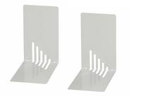 JAKOB MAUL - MAUL - Buchstütze - Metall - Gloss Gray (Packung mit 2)