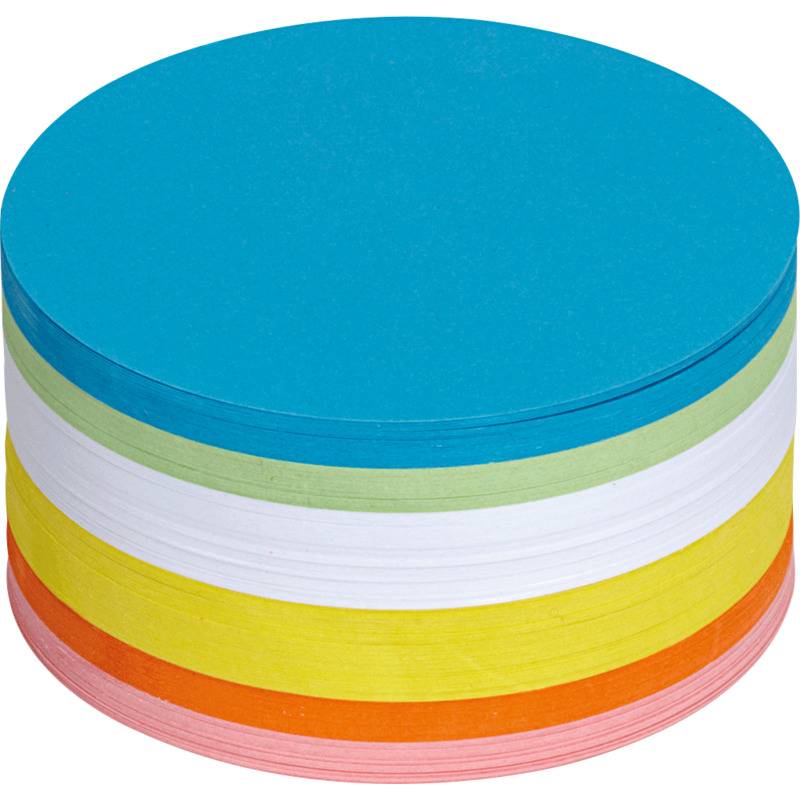 MAUL Moderationskarte, rund, Durchmesser: 95 mm, sortiert