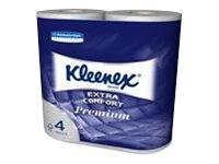 Kleenex Premium - Toilettenpapier - fabrikneue Zellstofffasern - 160 Blätter - Rolle - weiß (Packung mit 4)