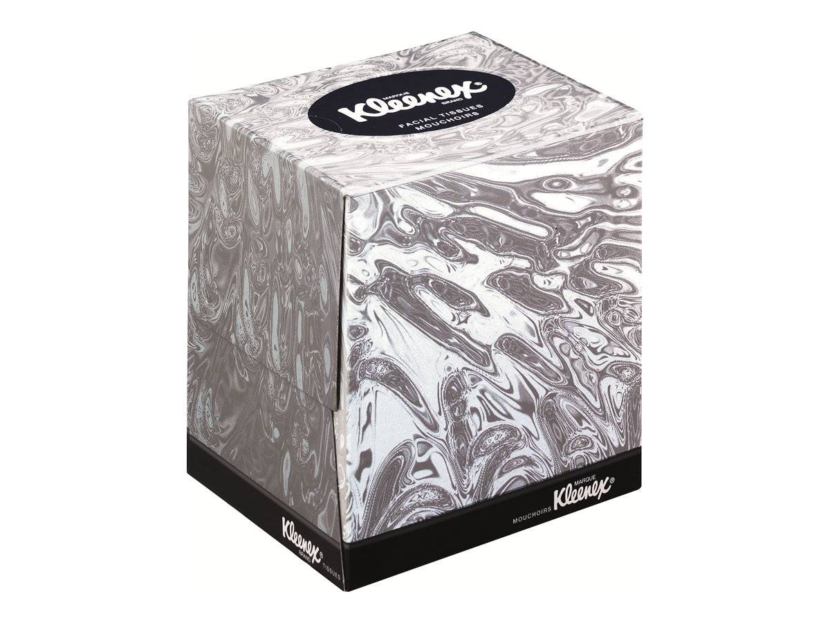 KIMBERLY-CLARK - Kleenex Cube - Papiertücher - 90 Blätter - weiß (Packung mit 12)