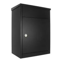 Rottner T05967, Wandmontierter Briefkasten, Stahl, Schwarz, Horizontal, Schlüssel, 1 Stück(e)