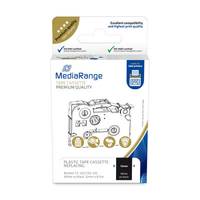 MediaRange MRBTZ335, Weiss auf Schwarz, Etikettenrolle, Kunststoff, Brother, P-Touch 1010, 1080, 1090, 1260VP, 1280, 128