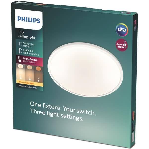 Philips 3in1 LED Leuchte CL550 1500lm 2700K Dimmen o DS weiß