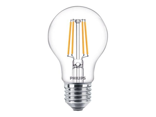 SIGNIFY - Philips - Glühbirne mit LED-Filament - Form: A60 - klar Finish - E27 - 4.3 W (Entsprechung 40 W)