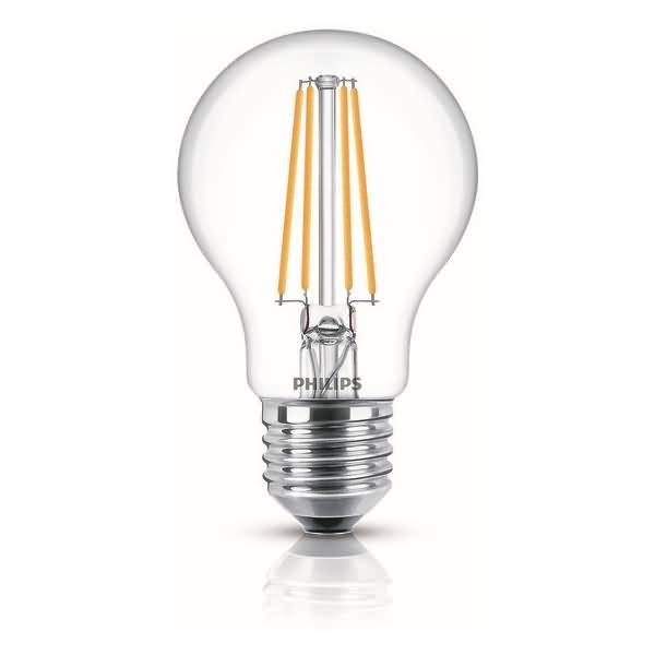 Philips LED classic Lampe 60W E27 Warmweiß 806lm klar 3erPack