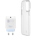 Cellularline Starter Kit Charger+Case f. iPhone 14 Pro, Trans