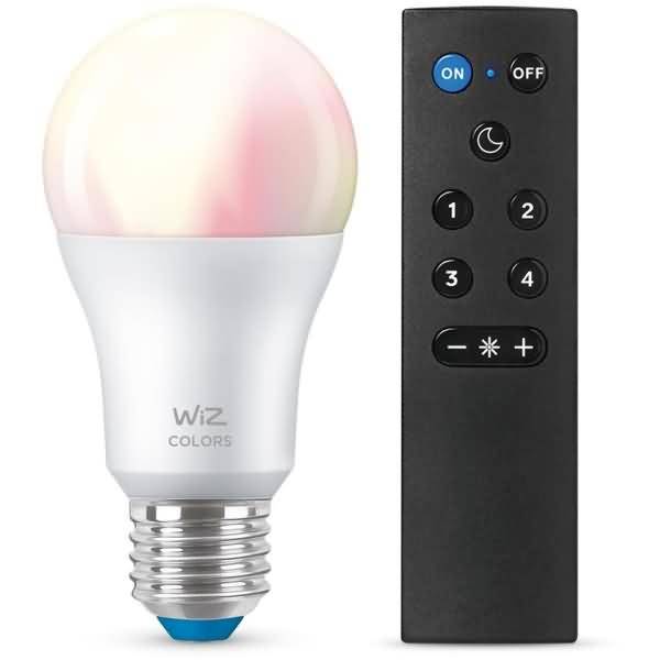 WiZ White&Color 60W E27 Standardf matt dim 1er +WiZmote Fernb.