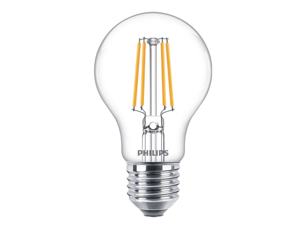 SIGNIFY - Philips - Glühbirne mit LED-Filament - Form: A60 - klar Finish - E27 - 4.3 W (Entsprechung 40 W)