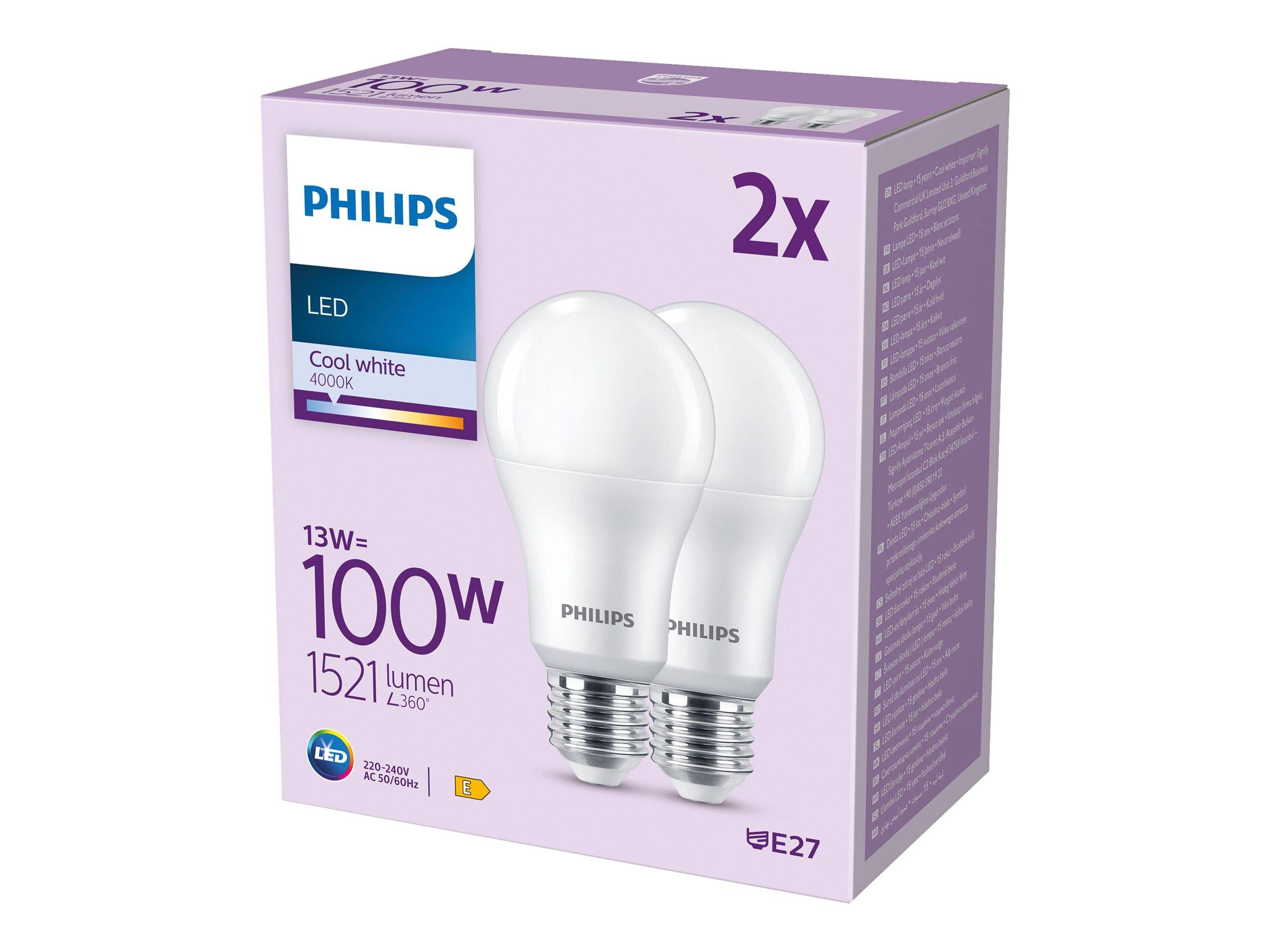 SIGNIFY - Philips - LED-Lampe - Form: A67 - matt Finish - E27 - 13 W (Entsprechung 100 W)