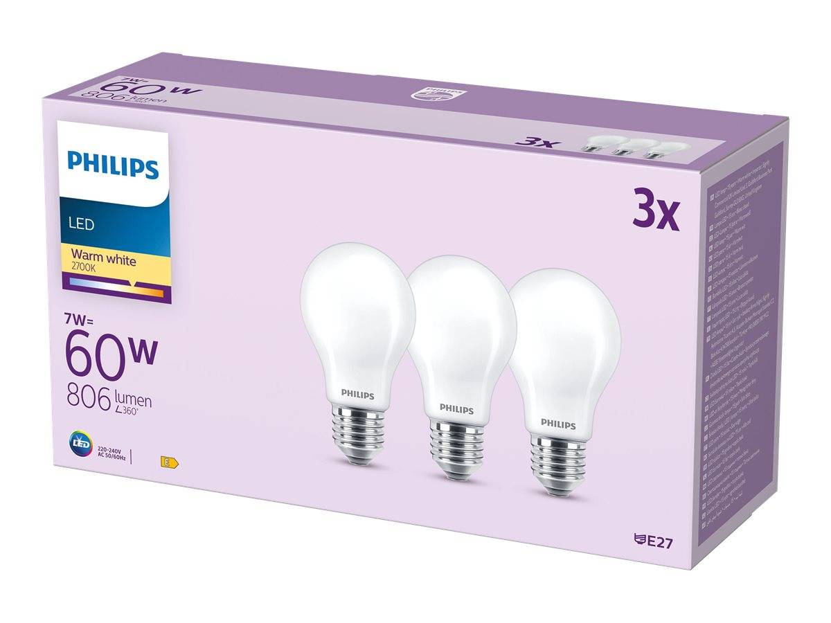 SIGNIFY - Philips LED Classic - LED-Lampe - Form: A60 - matt Finish - E27 - 7 W (Entsprechung 60 W)