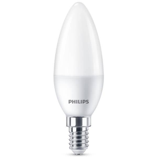 Philips LED classic Lampe 40W E14 Kerze Warmw 470lm matt 6er P