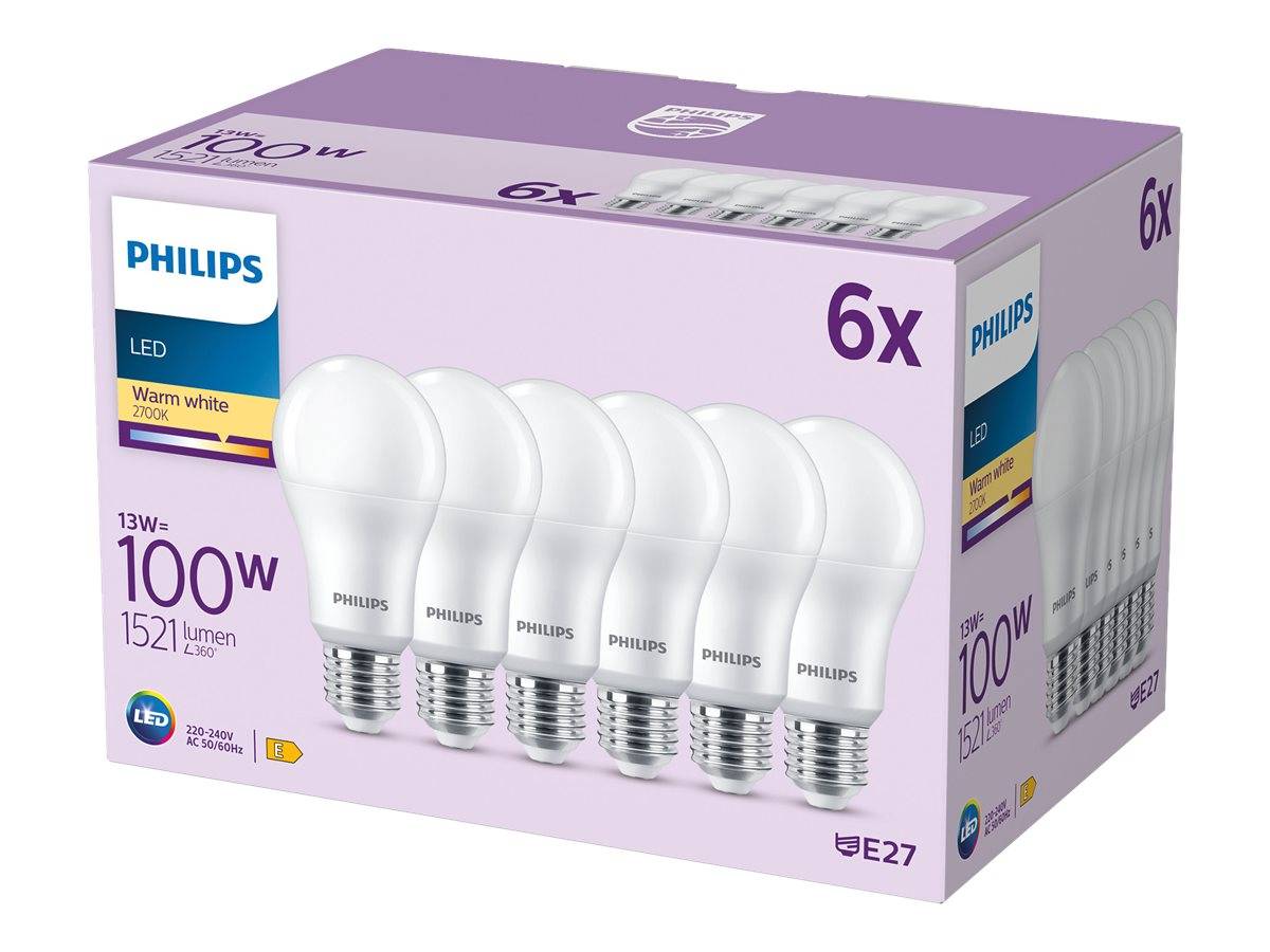 SIGNIFY - Philips - LED-Lampe - Form: A67 - matt Finish - E27 - 13 W (Entsprechung 100 W)