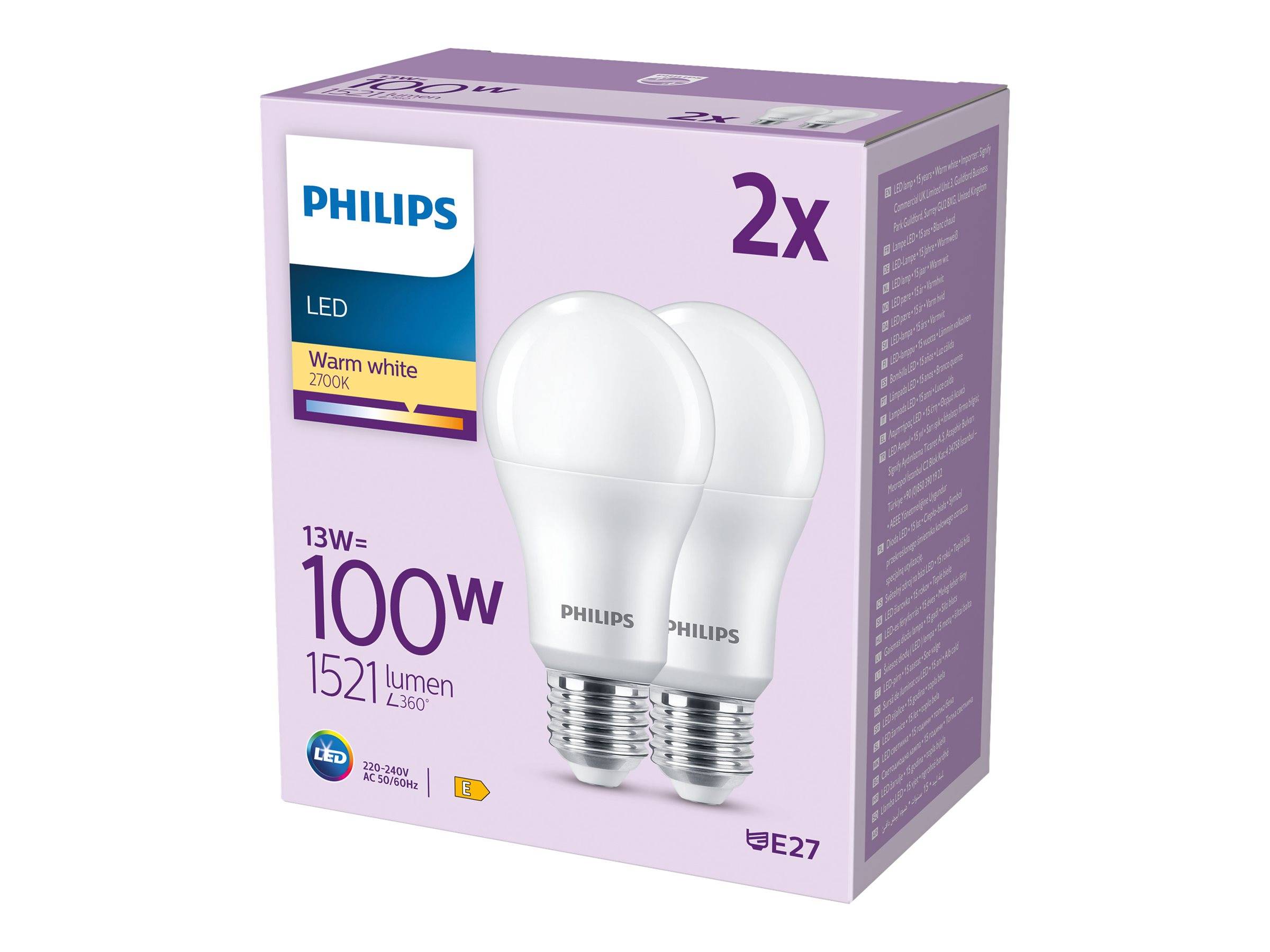 SIGNIFY - Philips - LED-Lampe - Form: A67 - matt Finish - E27 - 13 W (Entsprechung 100 W)