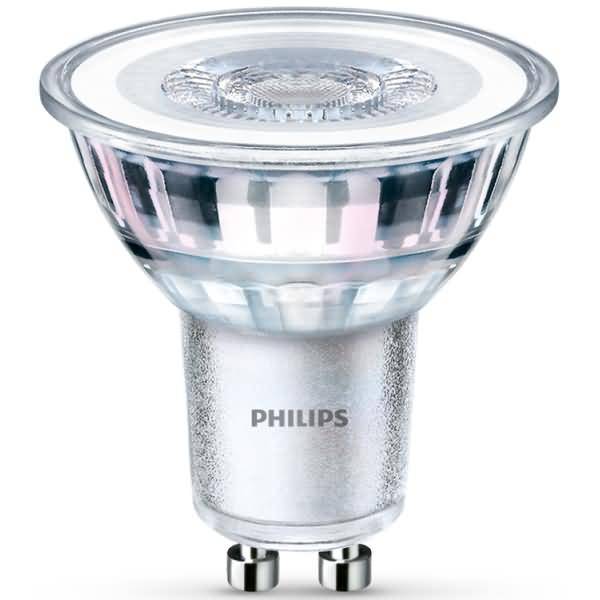Philips LED classic Lampe 50W GU10 Kaltweiß 390lm Silber 2er P